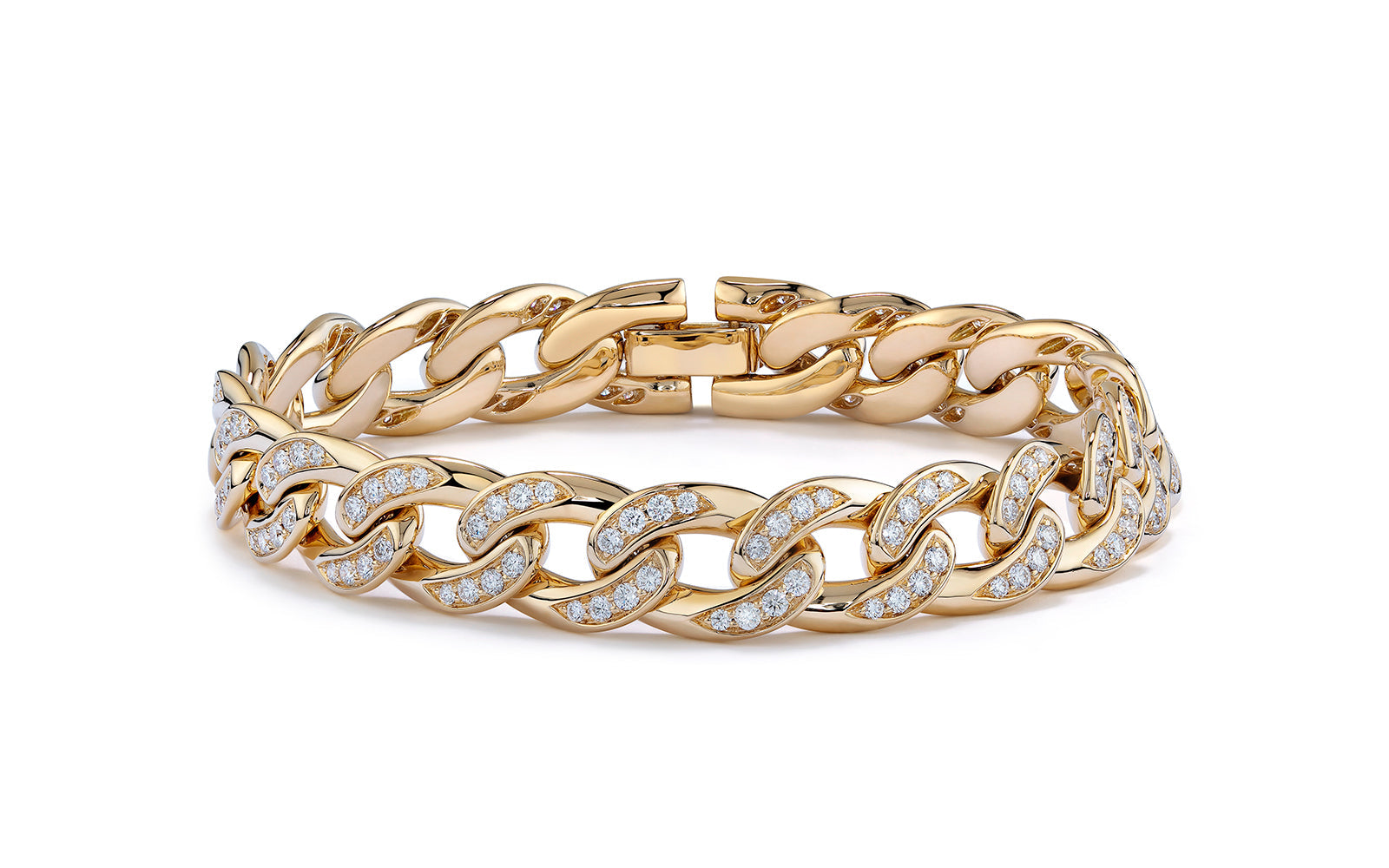 2.45ct D Flawless Diamanten Armband eingefasst in 18 Karat Gelbgold