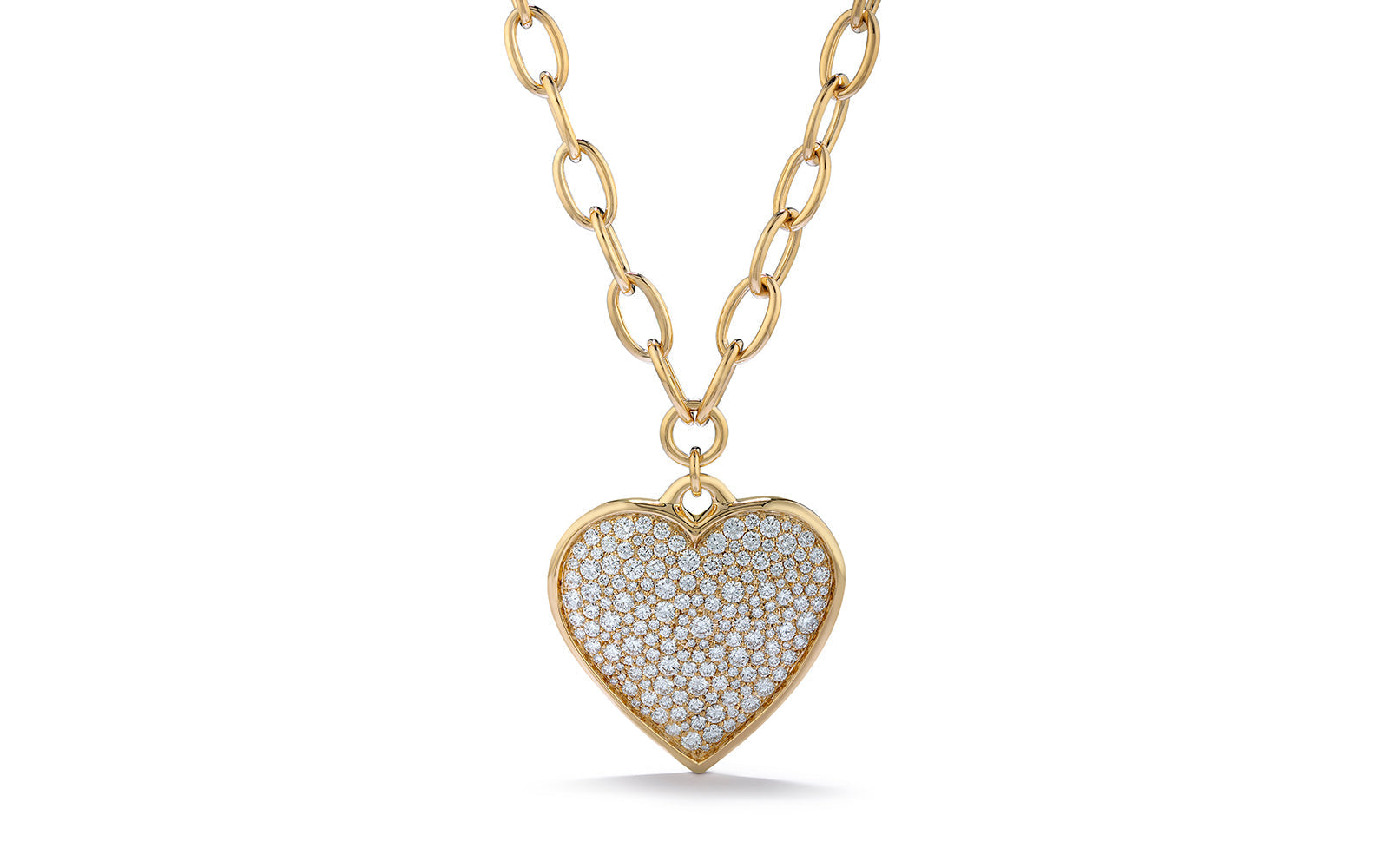 Kat Florence Sweetheart  2.77ct D Flawless Diamanten Halskette eingefasst in 18 Karat Gelbgold