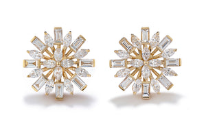 Kat Florence D Flawless Diamanten Ohrringe, eingefasst in 18 Karat Gelbgold