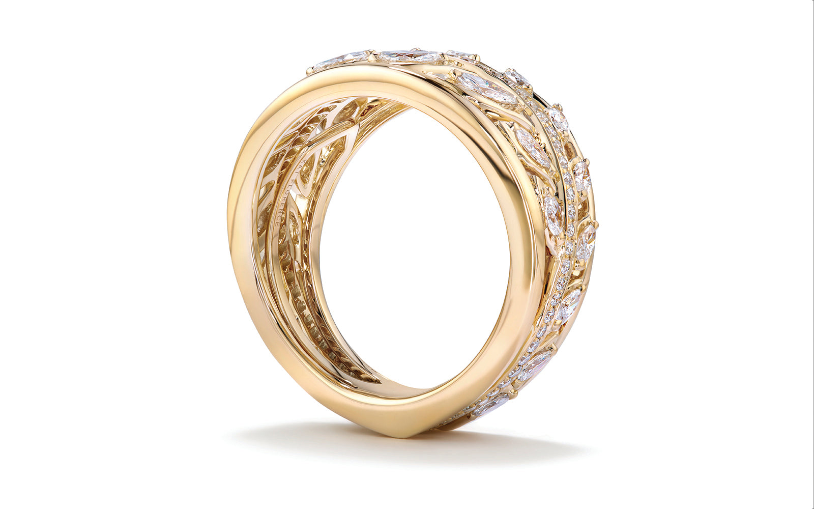 1.35ct D Flawless Diamanten Ring eingefasst in 18 Karat Gelbgold