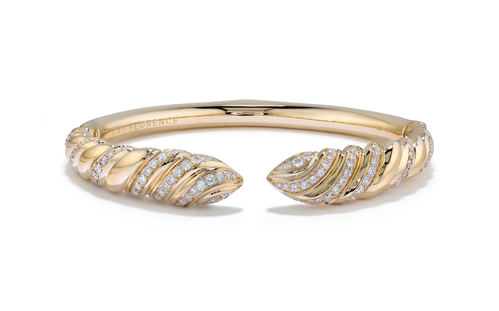 Kat Florence ct D Flawless Diamanten Armreif eingefasst in 18 Karat Gelbgold