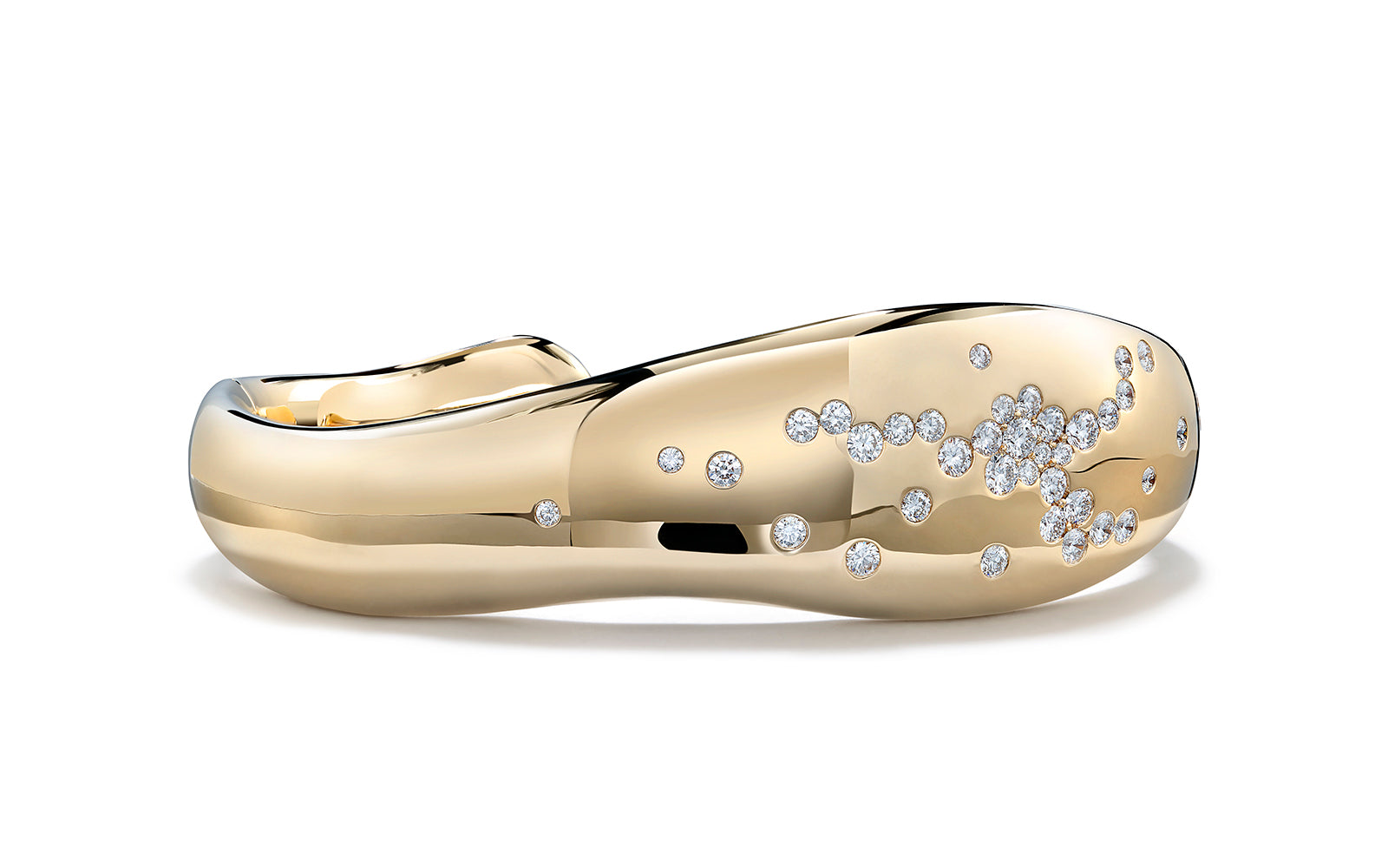 Kat Florence D Flawless Diamanten Armreif eingefasst in 18 Karat Gelbgold