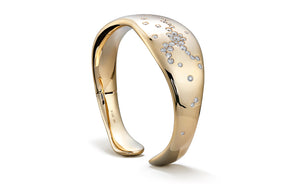 1.25ct D Flawless Diamanten Armreif eingefasst in 18 Karat Gelbgold