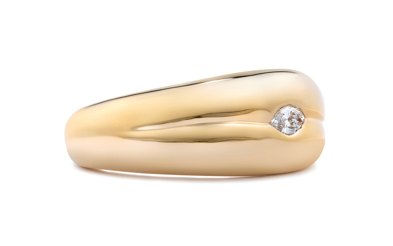 0.12ct D Flawless Diamanten Ring eingefasst in 18 Karat Gelbgold