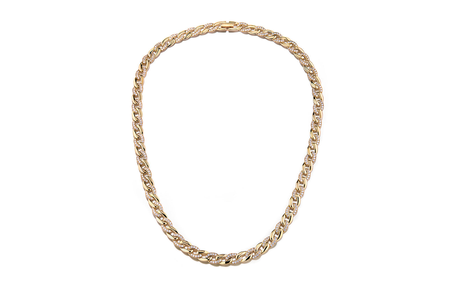 Kat Florence D Flawless Diamanten Halskette eingefasst in 18 Karat Gelbgold