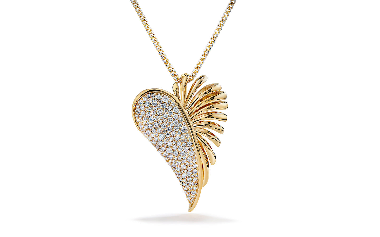 Kat Florence Young 1.62ct D Flawless Diamanten Halskette eingefasst in 18 Karat Gelbgold