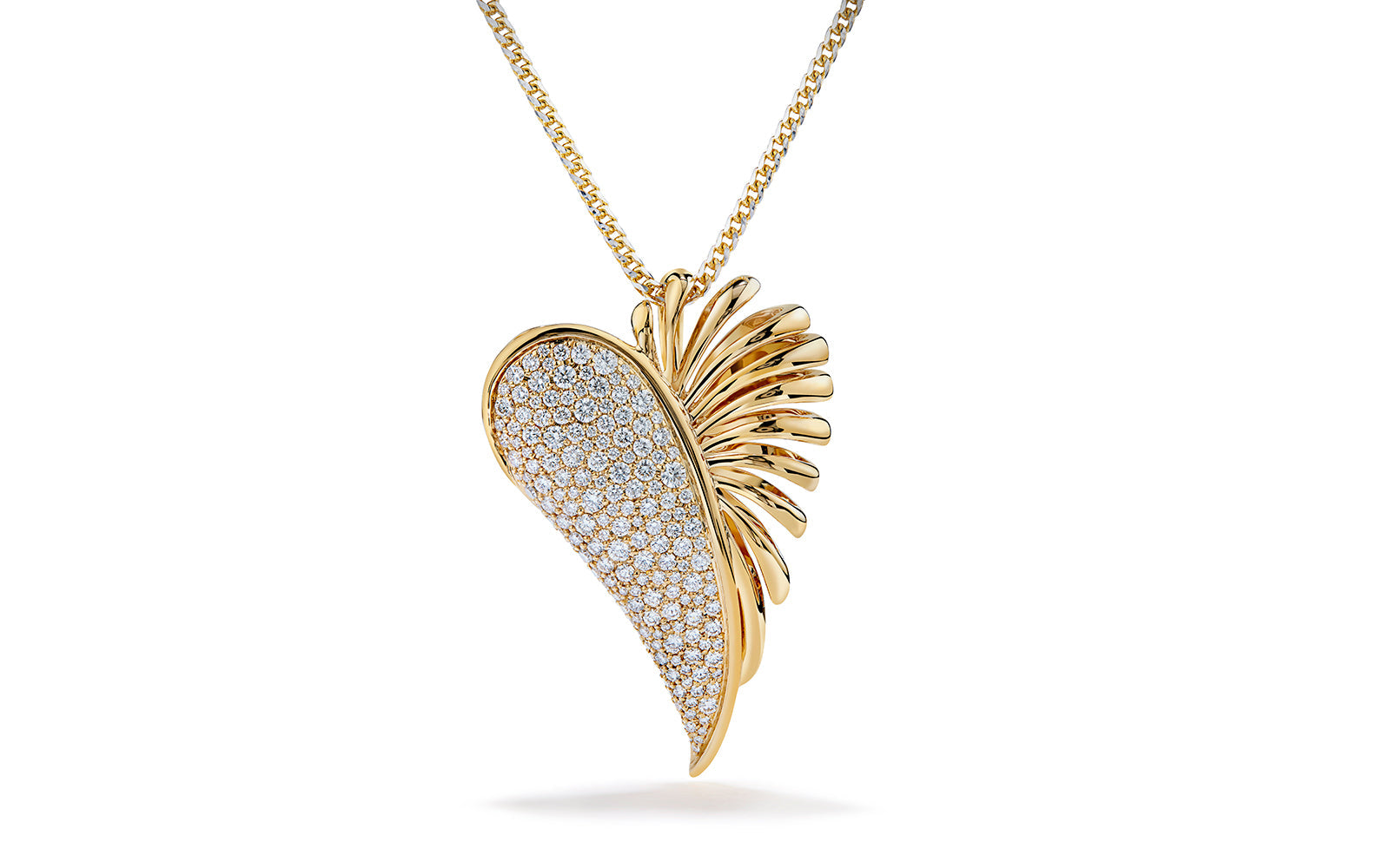 Forever Young 1.62ct D Flawless Diamanten Halskette eingefasst in 18 Karat Gelbgold