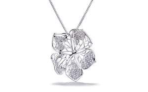3.23ct D Flawless Diamanten Halskette, eingefasst in 18 Karat Weissgold