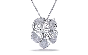 3.23ct D Flawless Diamanten Halskette, eingefasst in 18 Karat Weissgold