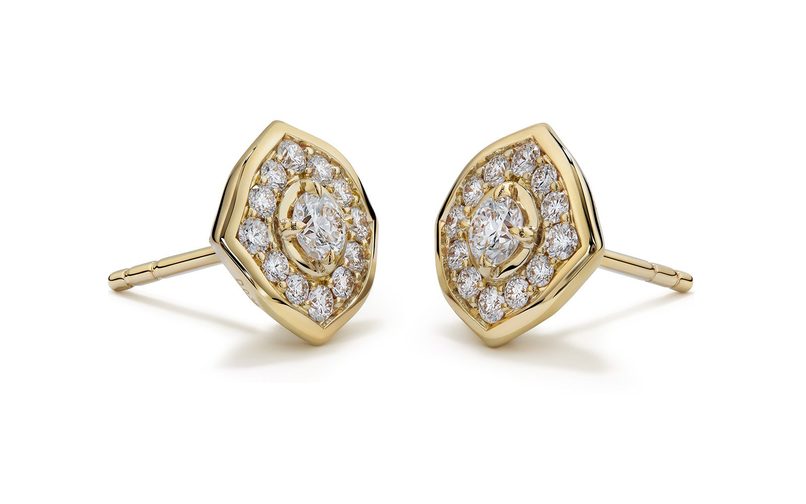 0.36ct D Flawless Diamanten Ohrringe eingefasst in 18 Karat Gelbgold