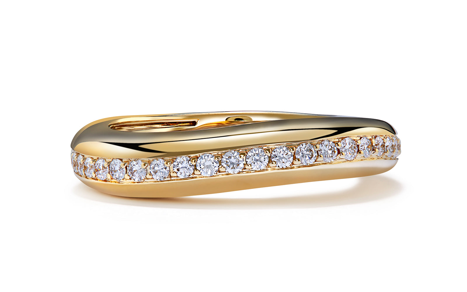 0.56ct D Flawless Diamanten Ring eingefasst in 18 Karat Gelbgold
