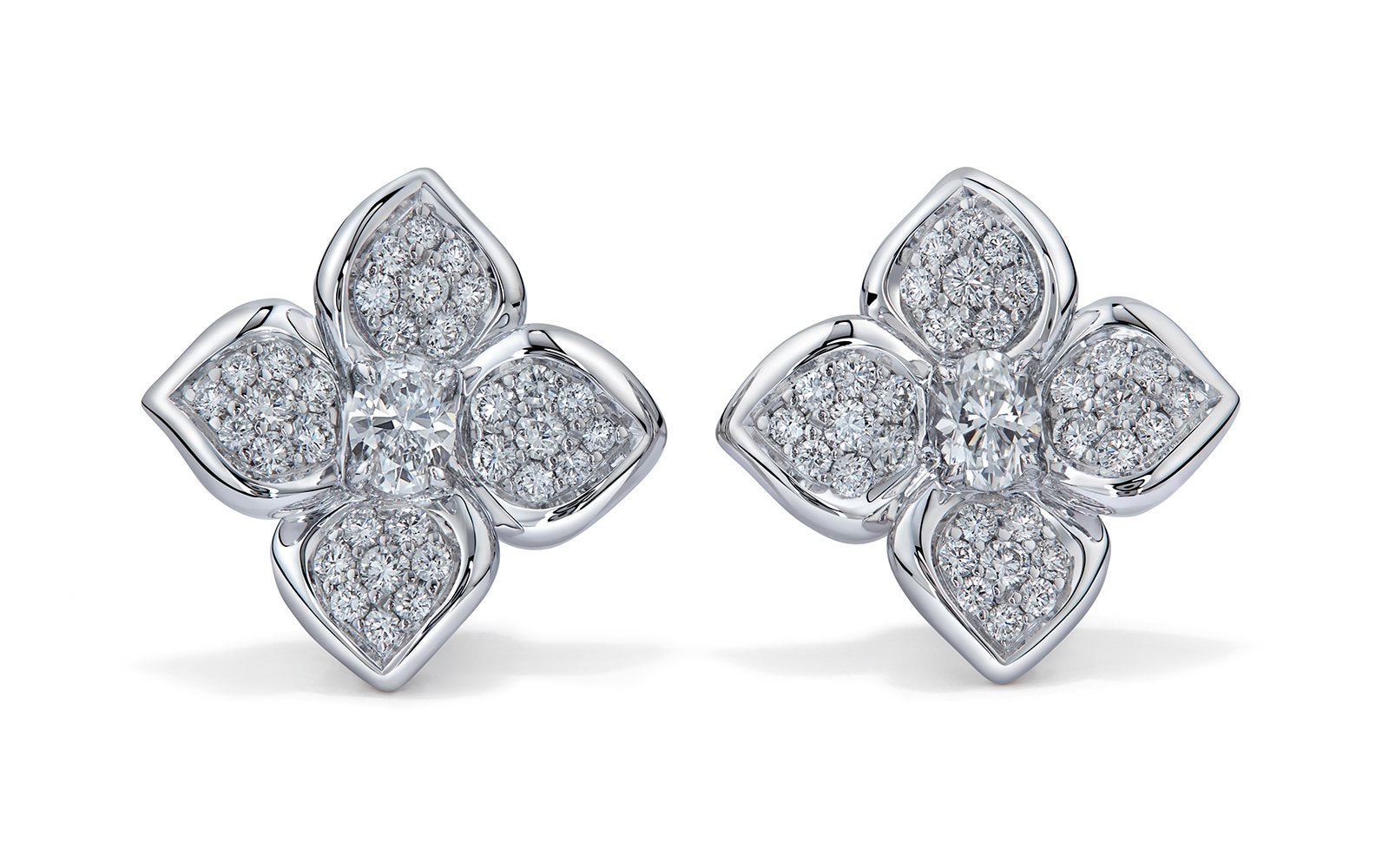 0.72ct D Flawless Diamanten Ohrringe, eingefasst in 18 Karat Weissgold