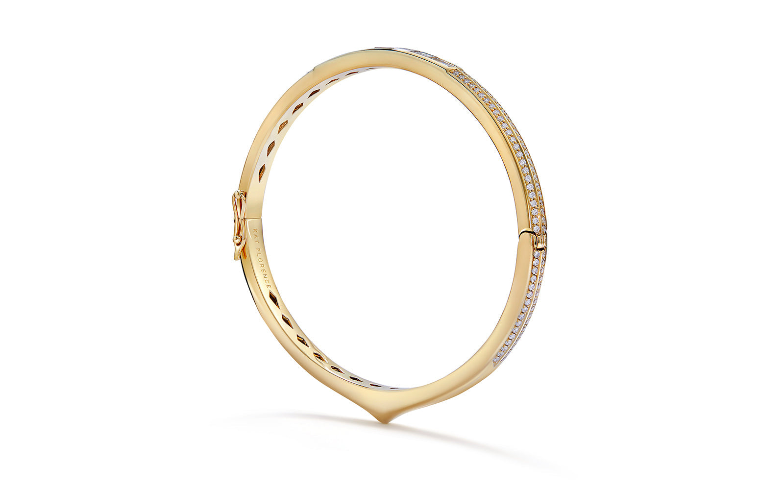 1.74ct D Flawless Diamanten Armreif eingefasst in 18 Karat Gelbgold