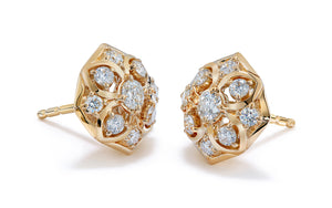 0.64ct D Flawless Diamanten Ohrringe eingefasst in 18 Karat Gelbgold