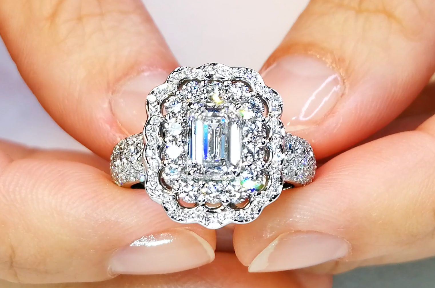 D Flawless Golkonda Diamant Ring mit D Flawless Diamanten, eingefasst in Platin