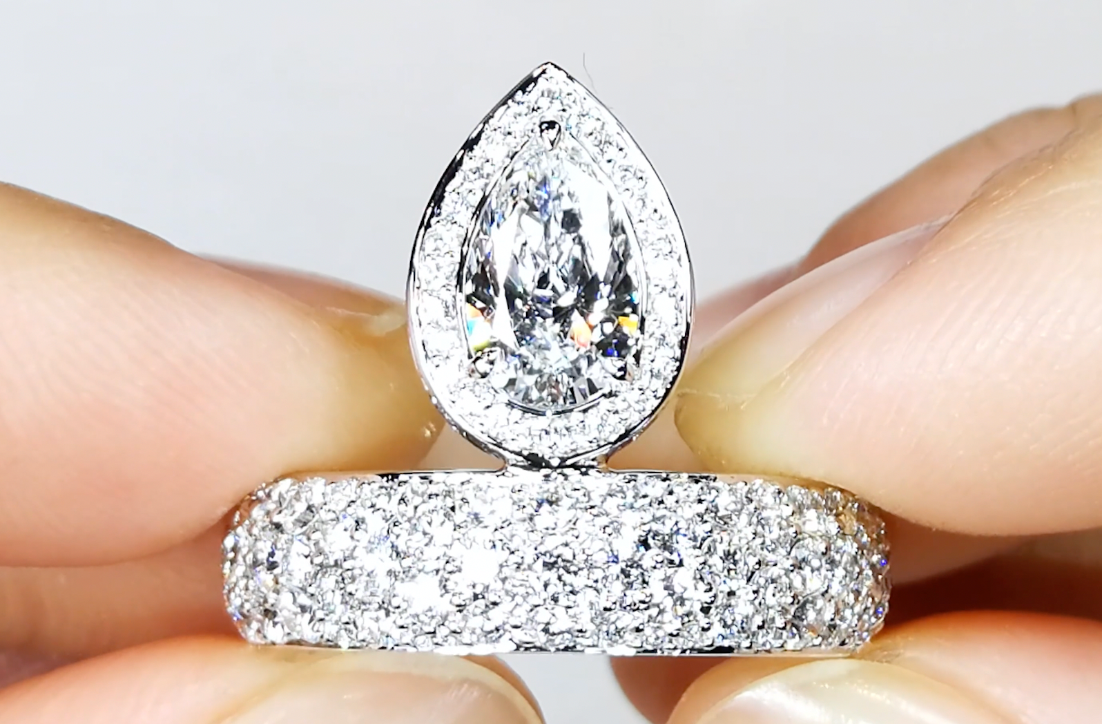 1.02ct D Flawless Golkonda Diamant Ring mit D Flawless Diamanten, eingefasst in 18 Karat Weissgold