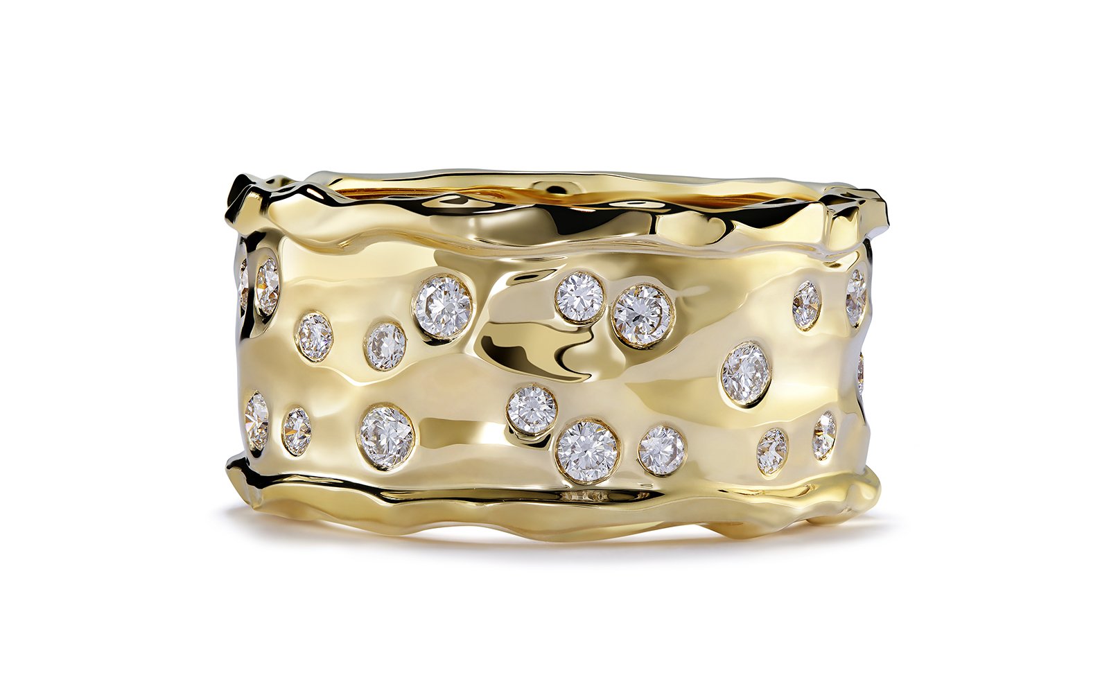 0.54ct D Flawless Diamanten Ring, eingefasst in 18 Karat Gelbgold