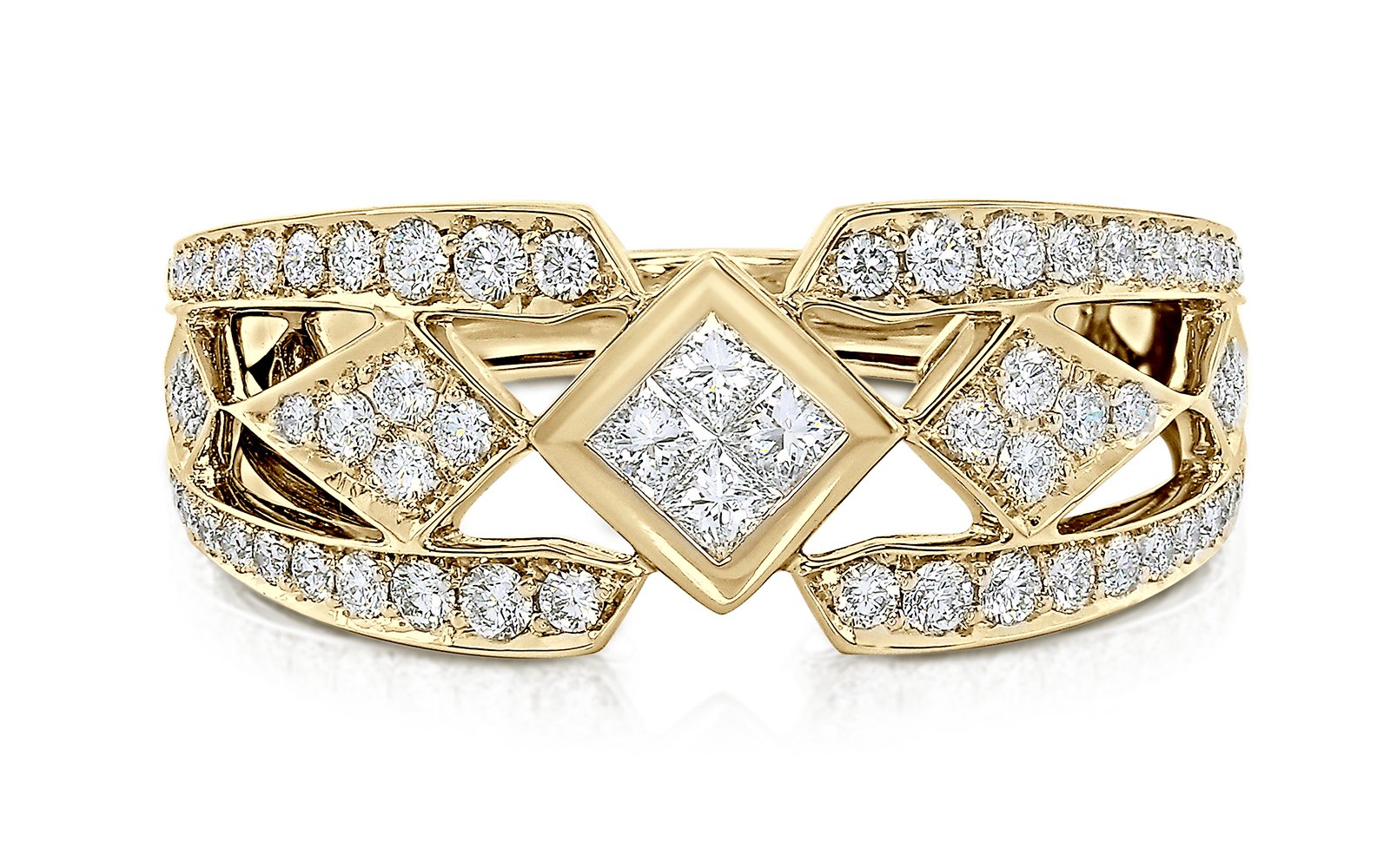 0.69ct D Flawless Diamanten Ring, eingefasst in 18 Karat Gelbgold