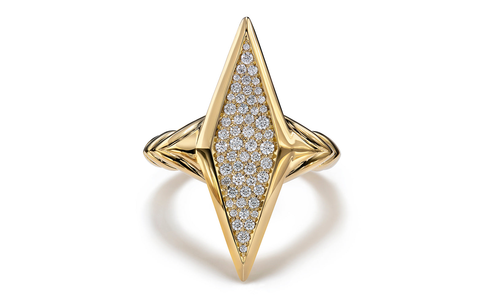 0.32ct D Flawless Diamanten Ring, eingefasst in 18 Karat Gelbgold