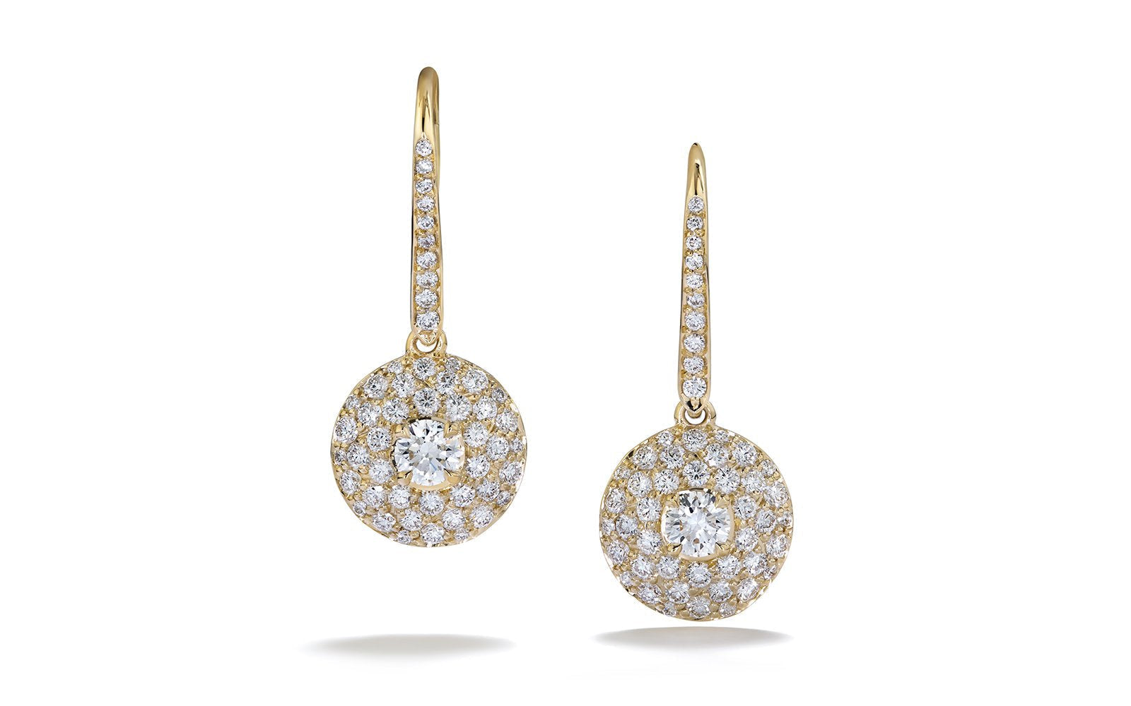 0.84ct D Flawless Diamanten Ohrringe, eingefasst in 18 Karat Gelbgold