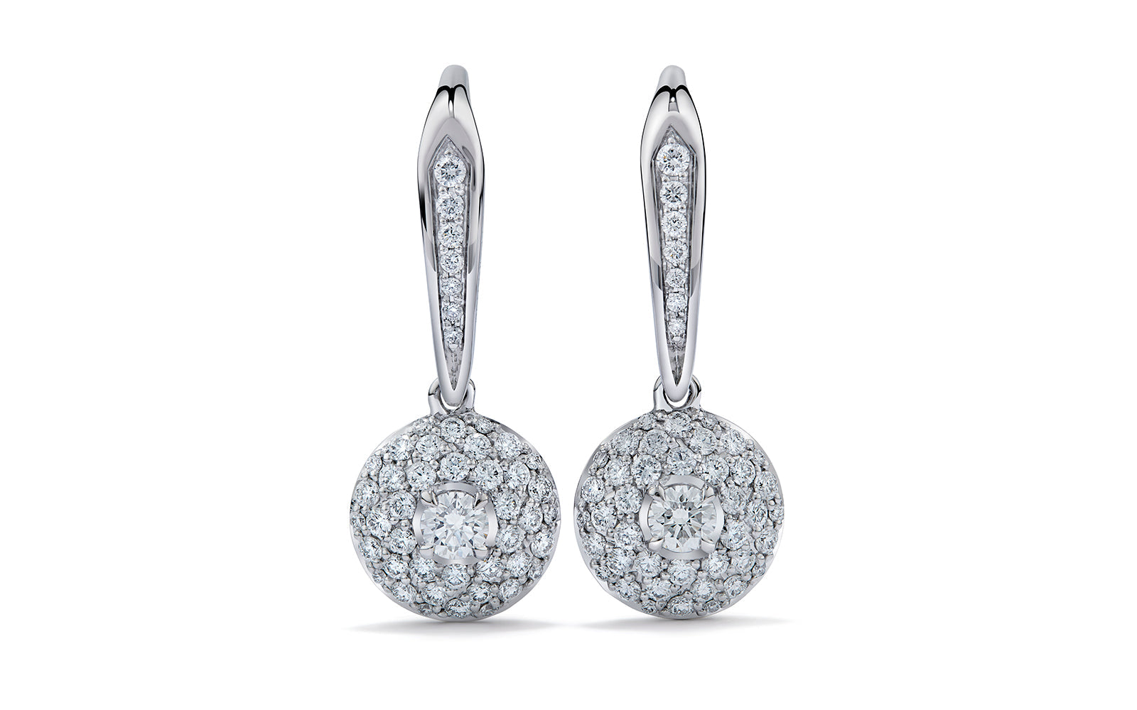 0.82ct D Flawless Diamanten Ohrringe, eingefasst in Platin