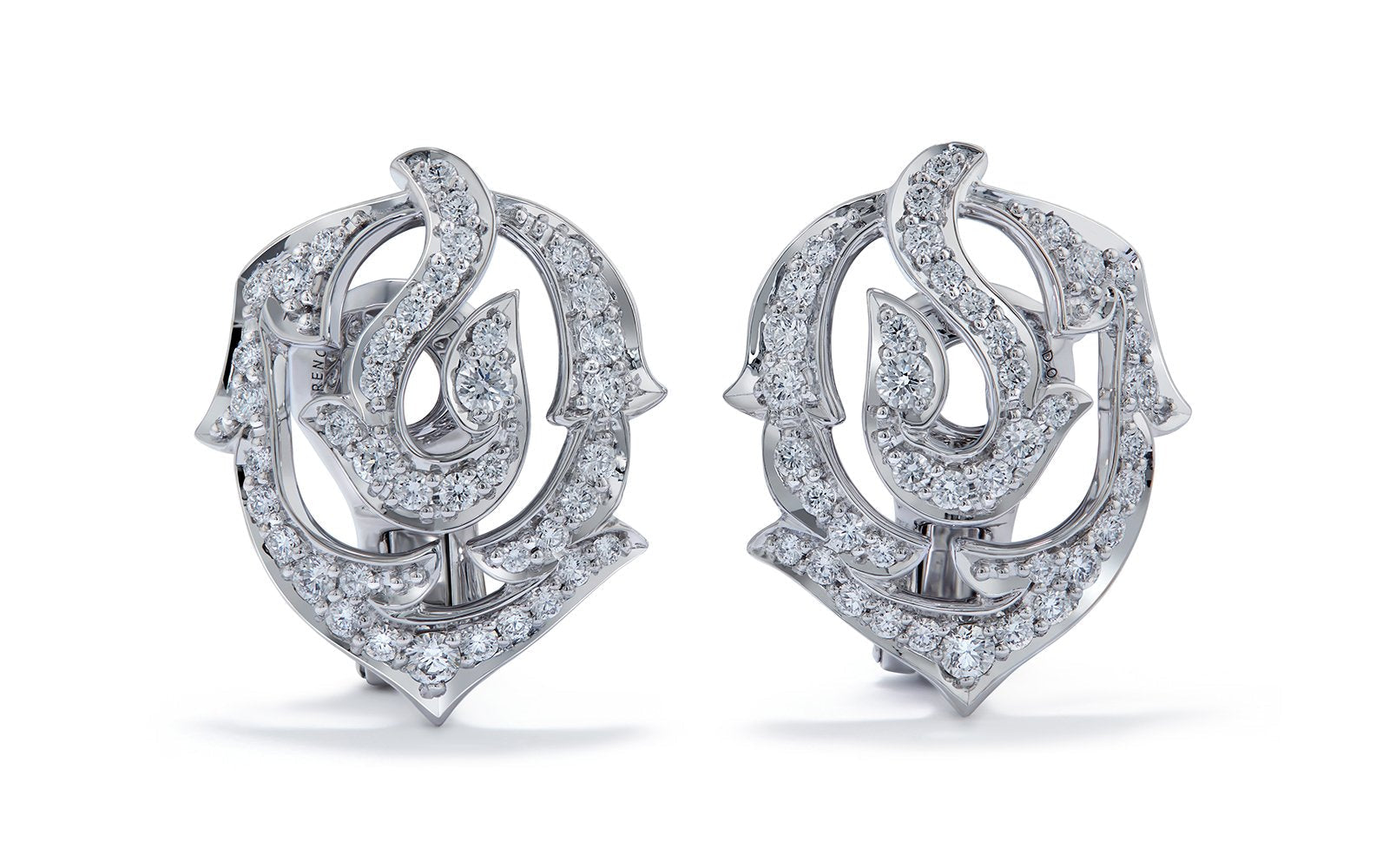 0.64ct D Flawless Diamanten Ohrringe, eingefasst in 18 Karat Weissgold