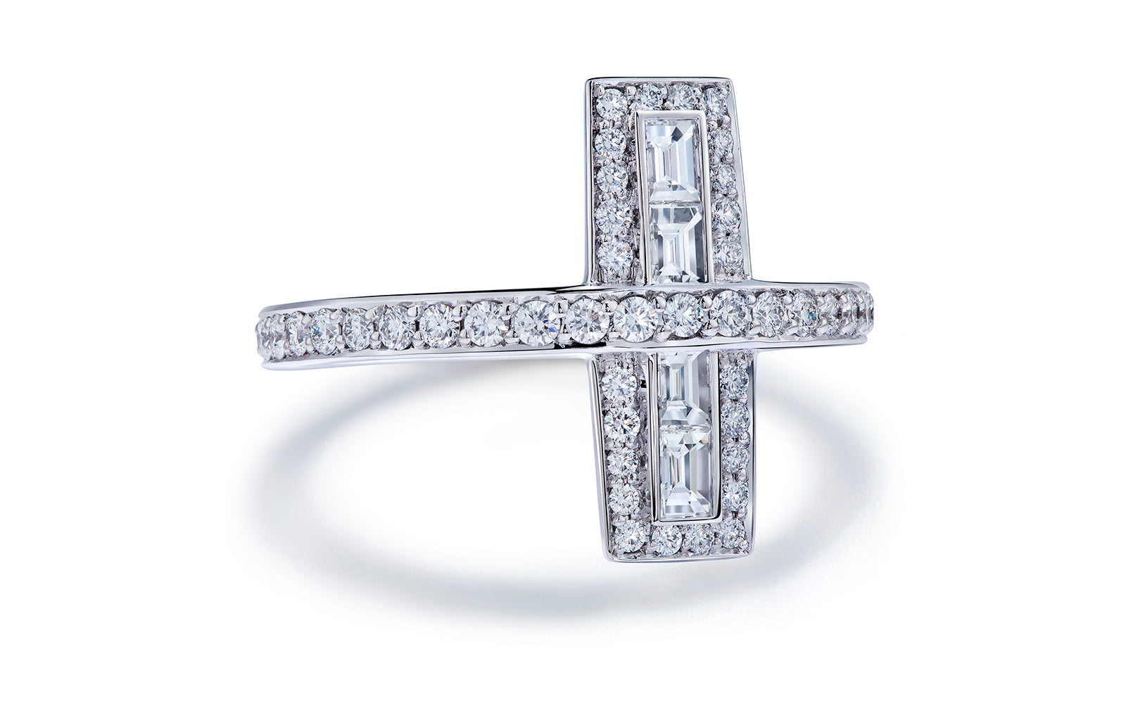 0.88ct D Flawless Diamanten Ring, eingefasst in 18 Karat Weissgold