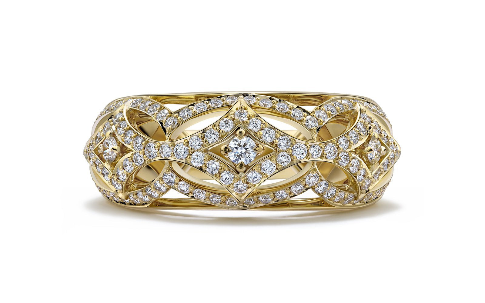 0.61ct D Flawless Diamanten Ring, eingefasst in 18 Karat Gelbgold
