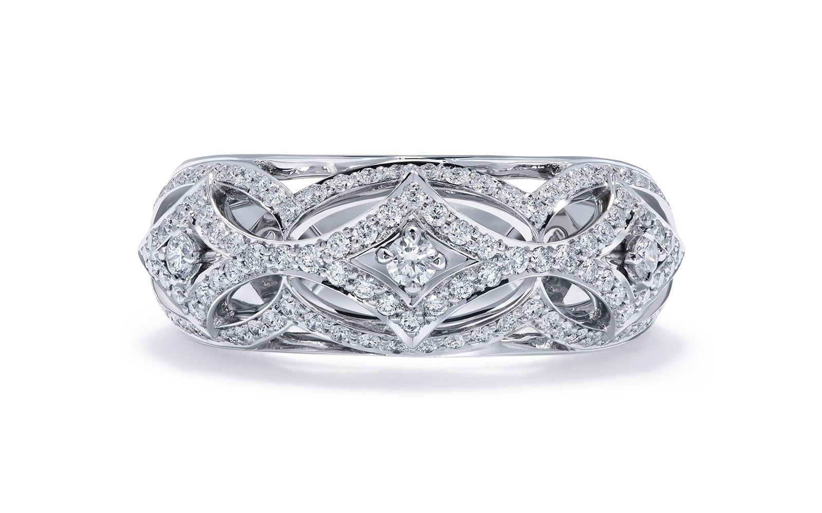 0.61ct D Flawless Diamanten Ring, eingefasst in 18 Karat Weissgold