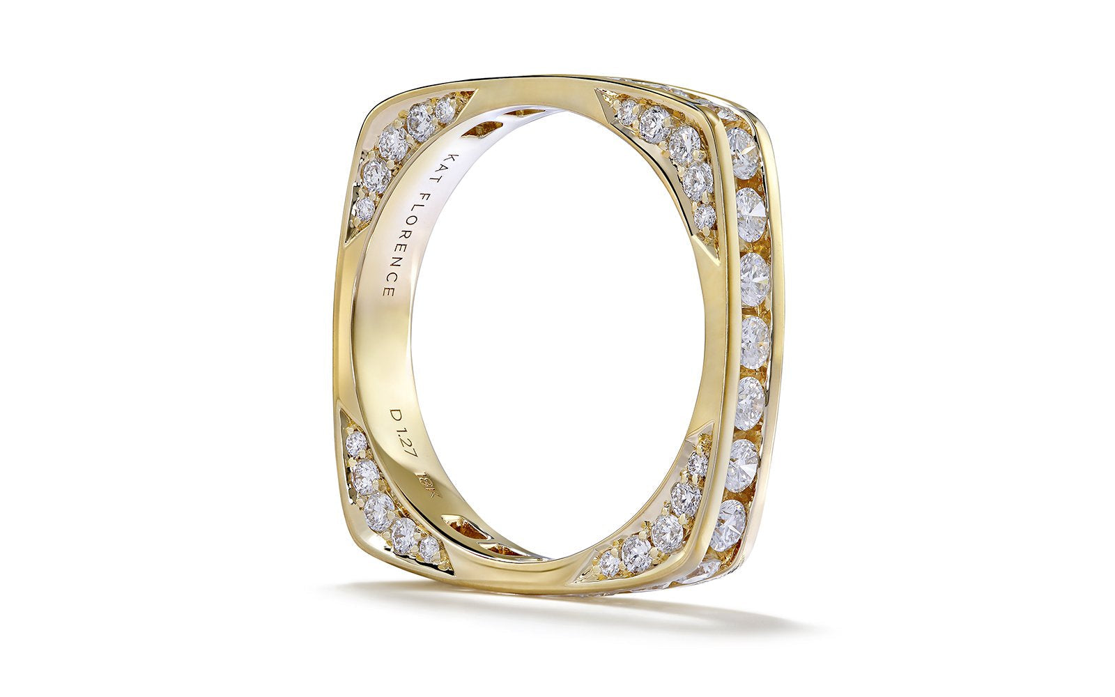 1.2ct D Flawless Diamanten Ring, eingefasst in 18 Karat Gelbgold