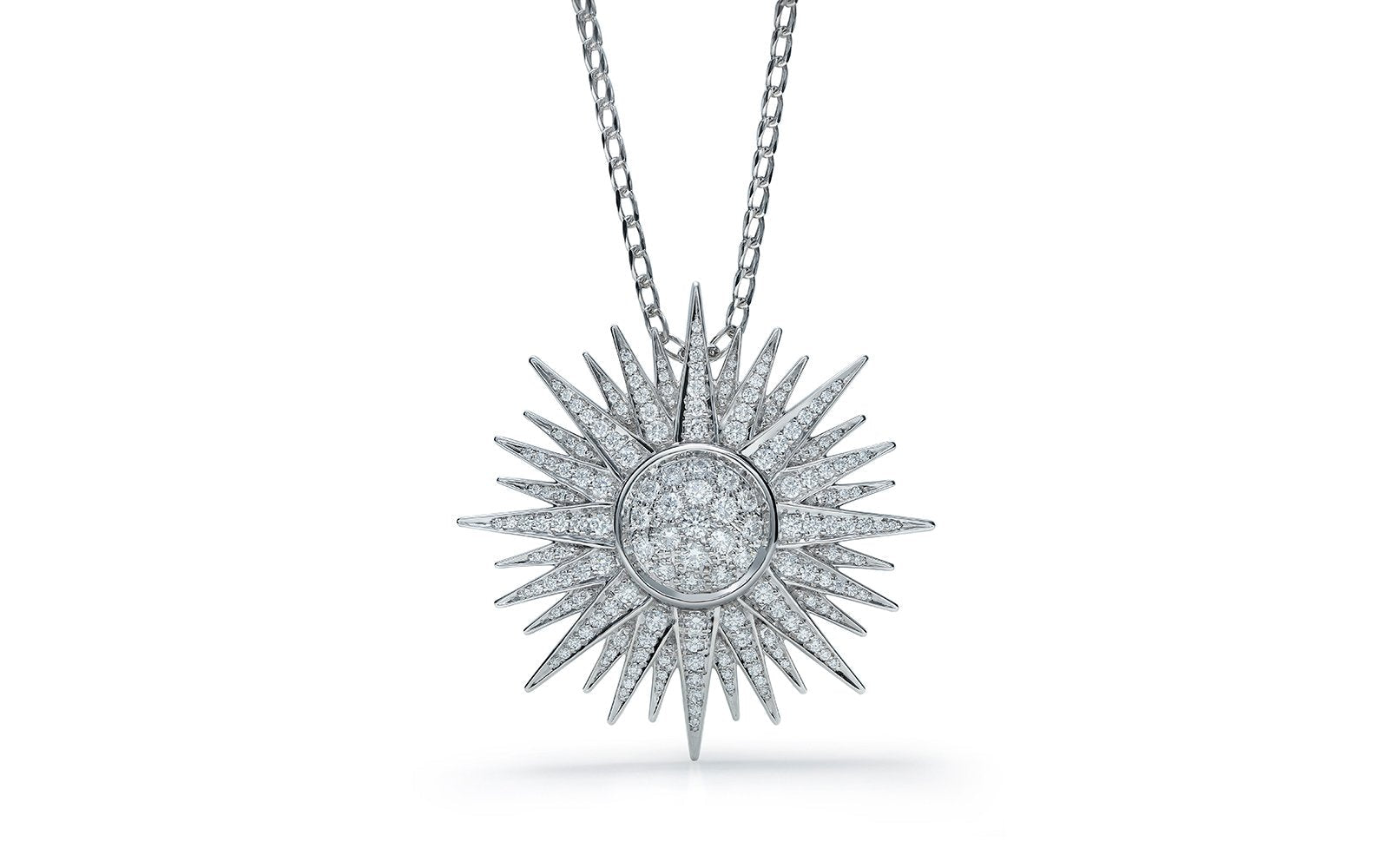 2ct D Flawless Diamanten Halskette, eingefasst in 18 Karat Weissgold