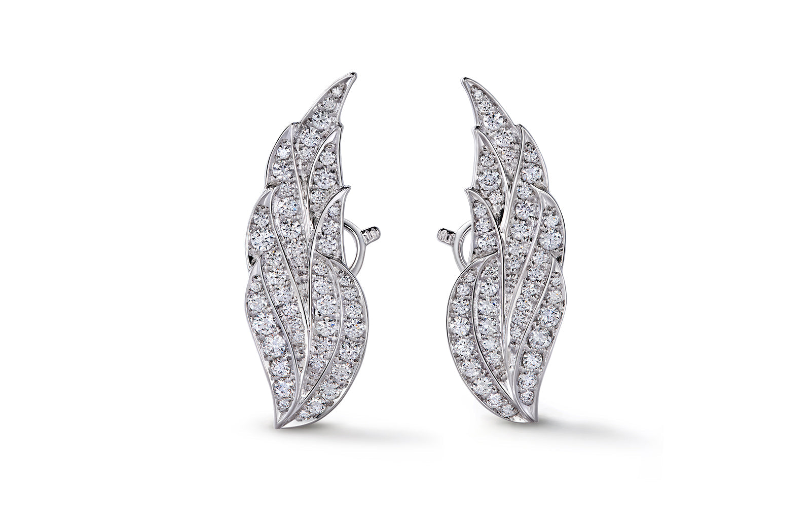 0.88ct Wings D Flawless Diamanten Ohrringe eingefasst in 18 Karat Weissgold