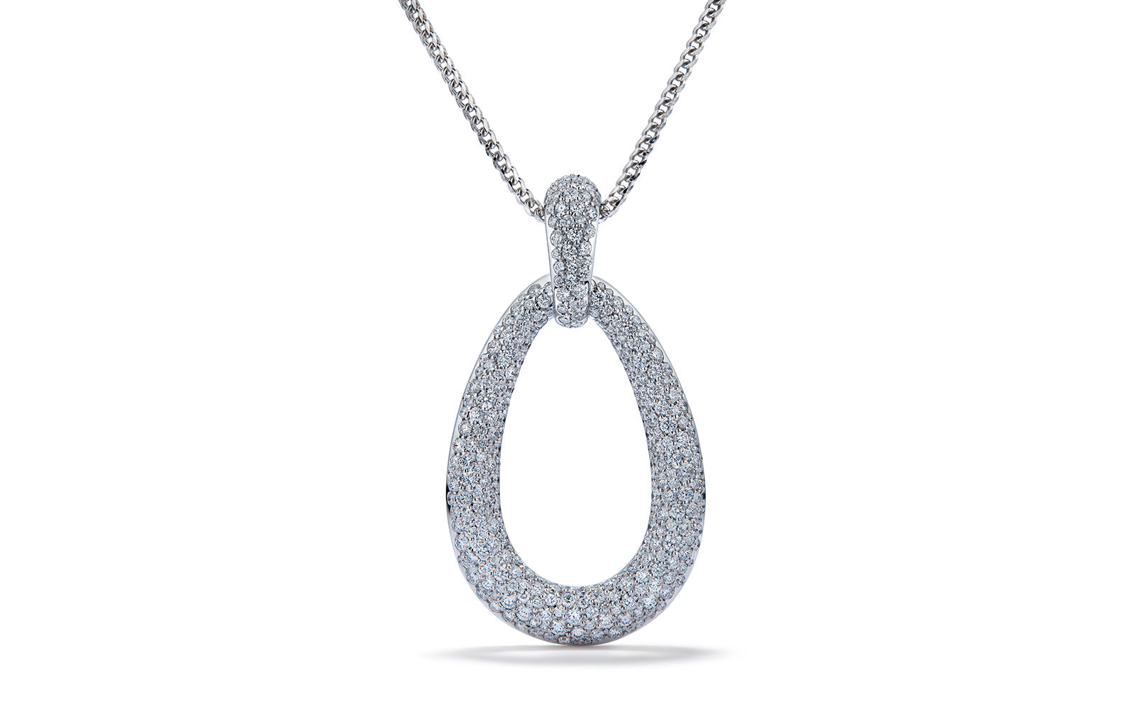 3.01ct D Flawless Diamanten Halskette eingefasst in 18 Karat Weissgold