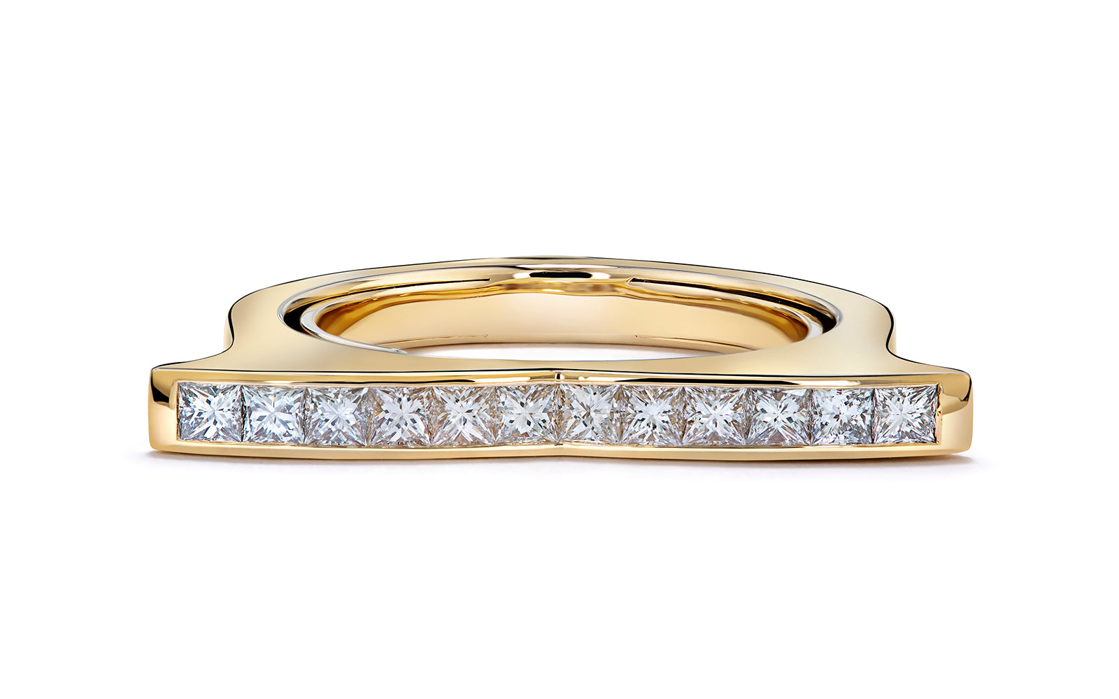 D Flawless Diamanten Ring, eingefasst in 18 Karat Gelbgold