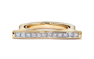 D Flawless Diamanten Ring, eingefasst in 18 Karat Gelbgold
