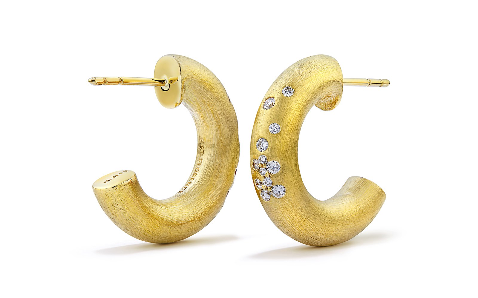 0.24ct D Flawless Diamanten Ohrringe, eingefasst in 18 Karat Gelbgold