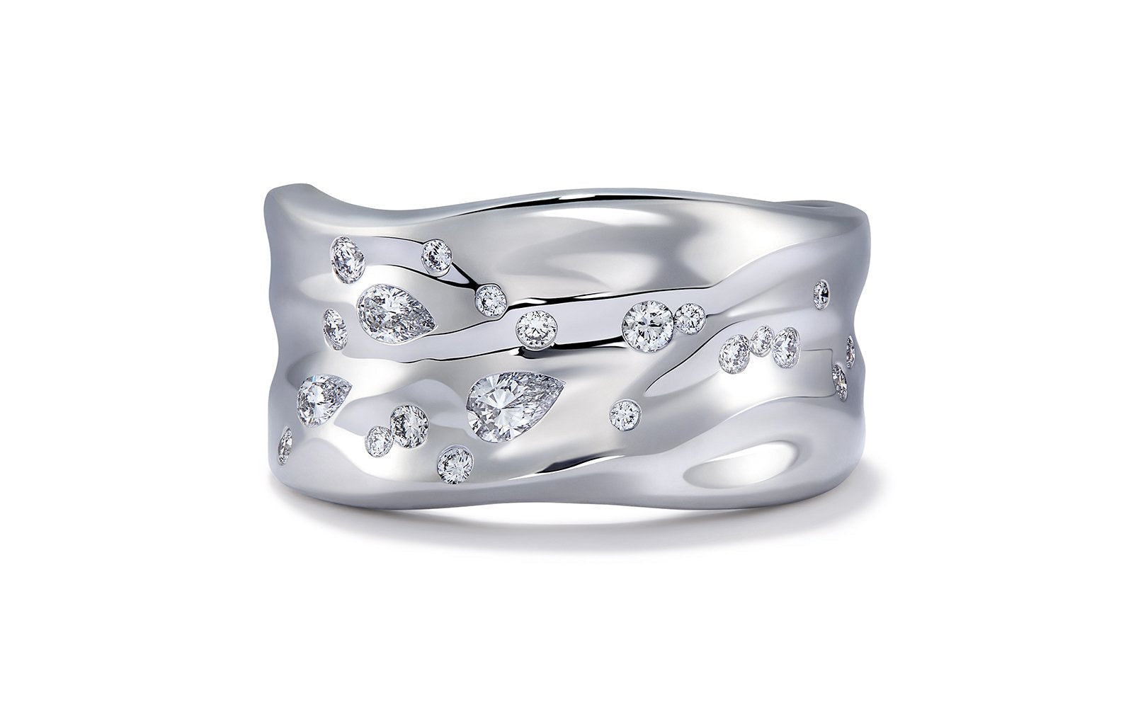 0.4ct D Flawless Diamanten Ring, eingefasst in 18 Karat Weissgold