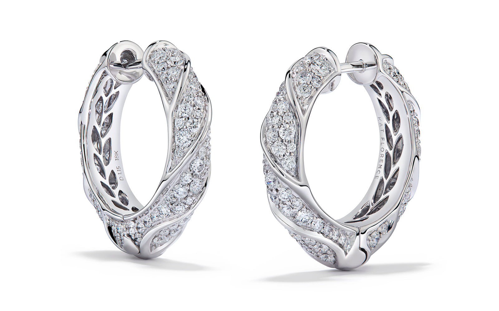 2.36ct D Flawless Diamanten Ohrringe, eingefasst in 18 Karat Weissgold