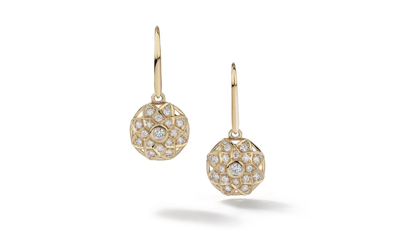 0.68ct D Flawless Diamanten Ohrringe, eingefasst in 18 Karat Gelbgold