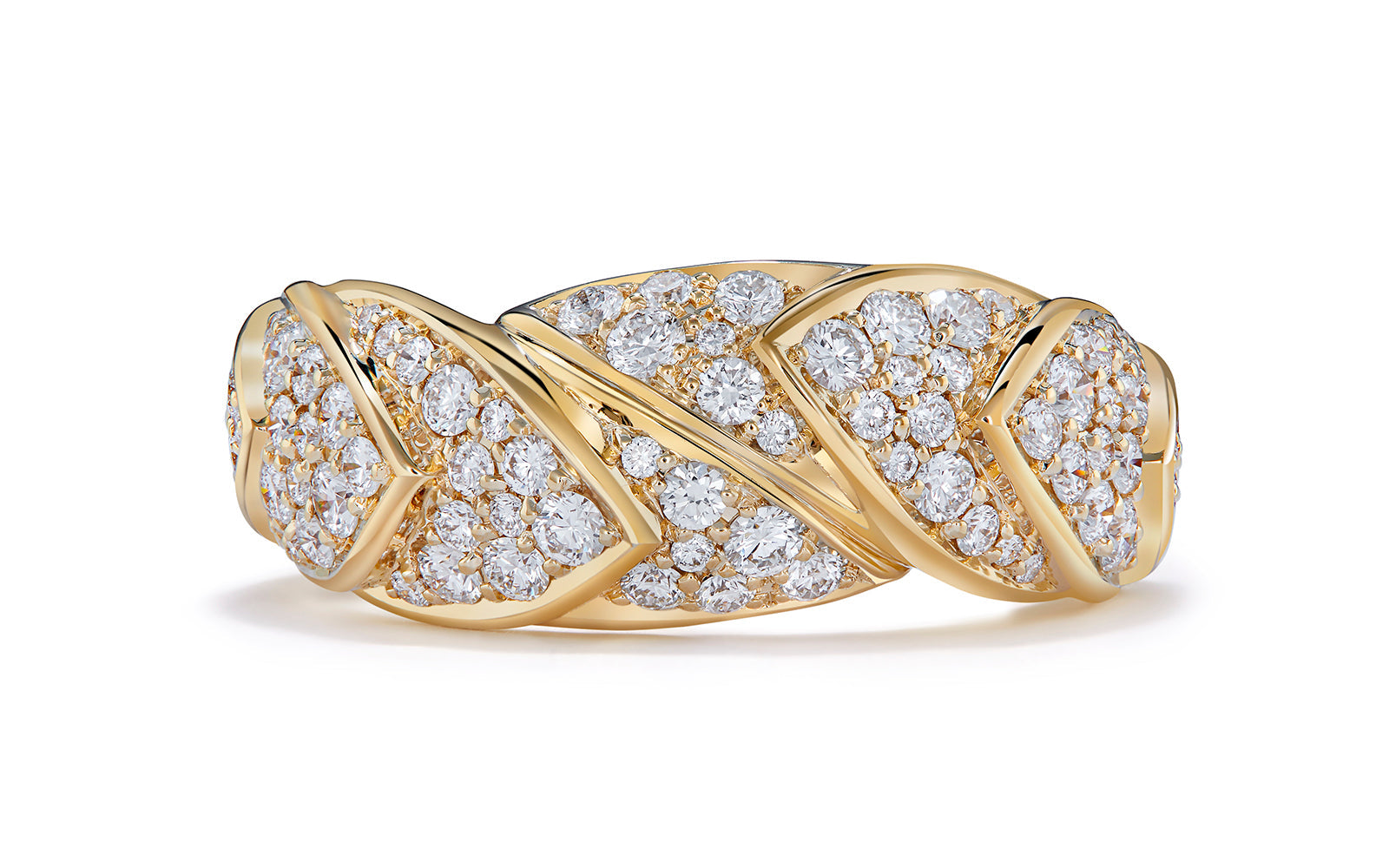 Layers 1.55ct D Flawless Diamanten Ring eingefasst in 18 Karat Gelbgold