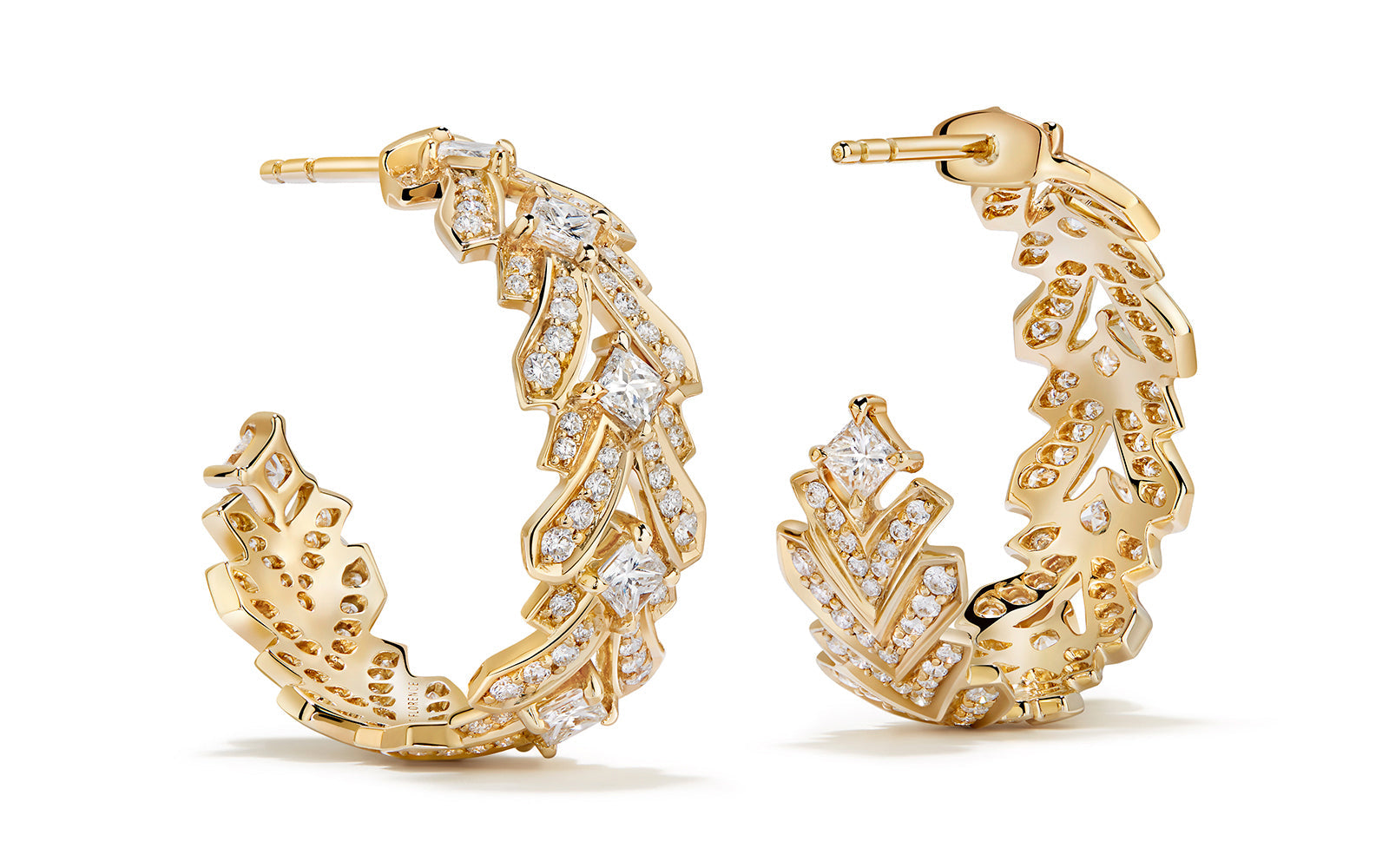 1.84ct D Flawless Diamanten Ohrringe eingefasst in 18 Karat Gelbgold