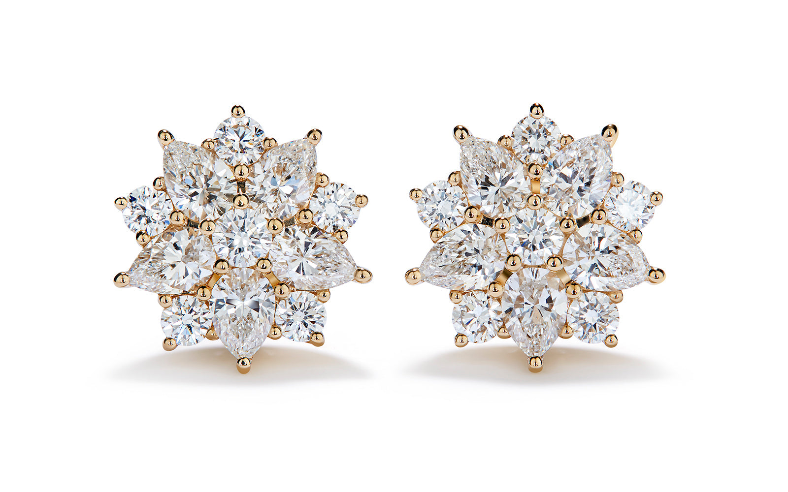 1.92ct D Flawless Diamanten Ohrringe, eingefasst in 18 Karat Gelbgold