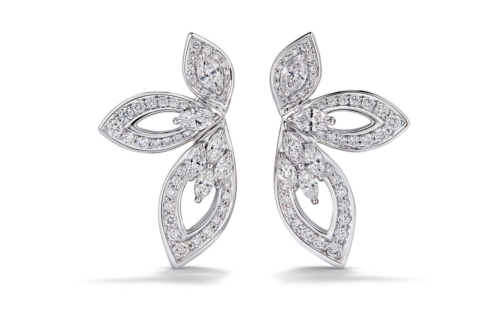 Half Orchid 1.50ct Orchid D Flawless Diamanten Ohrringe eingefasst in 18 Karat Weissgold
