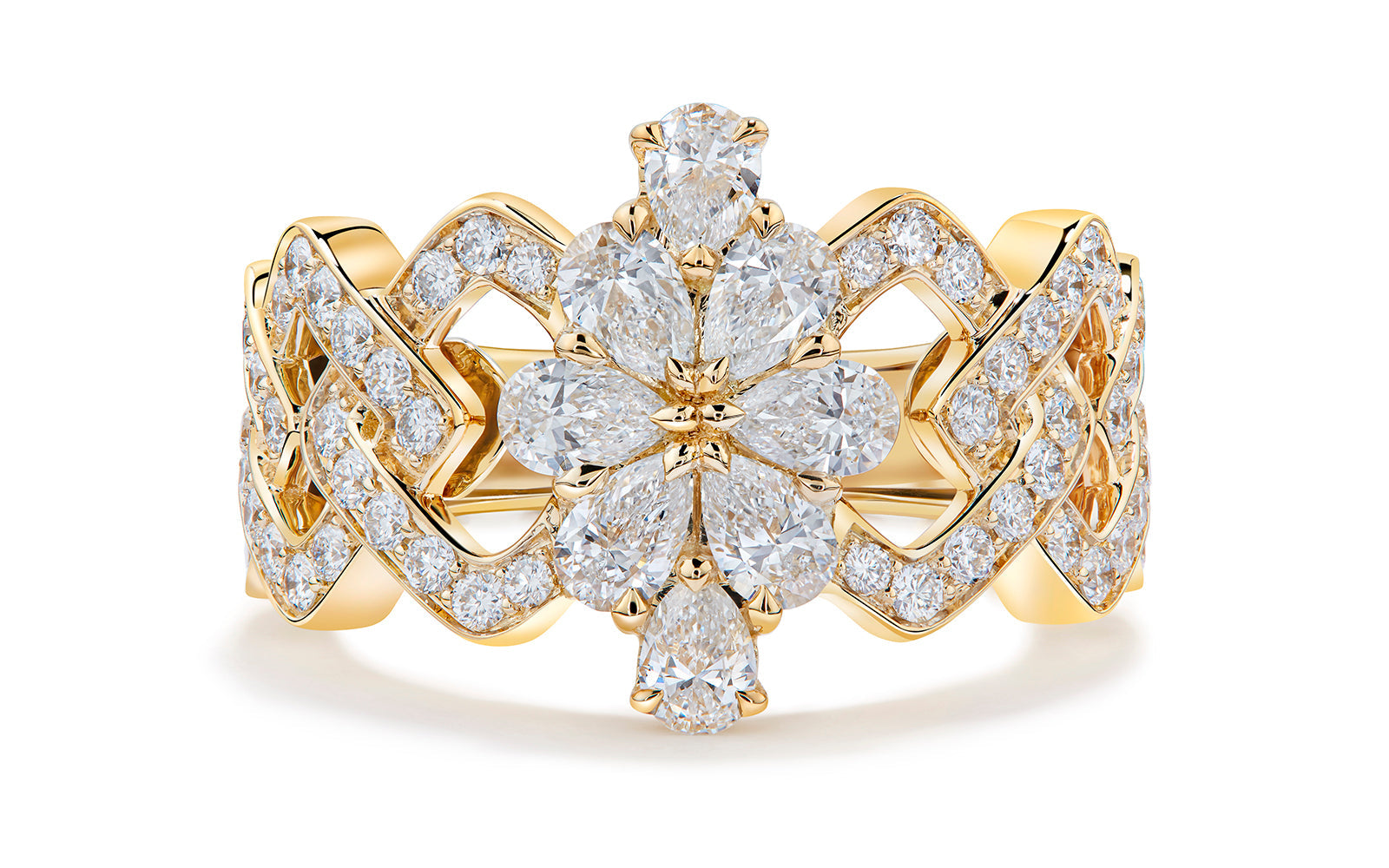 The Crown 1.97ct D Flawless Diamanten Ring eingefasst in 18 Karat Gelbgold