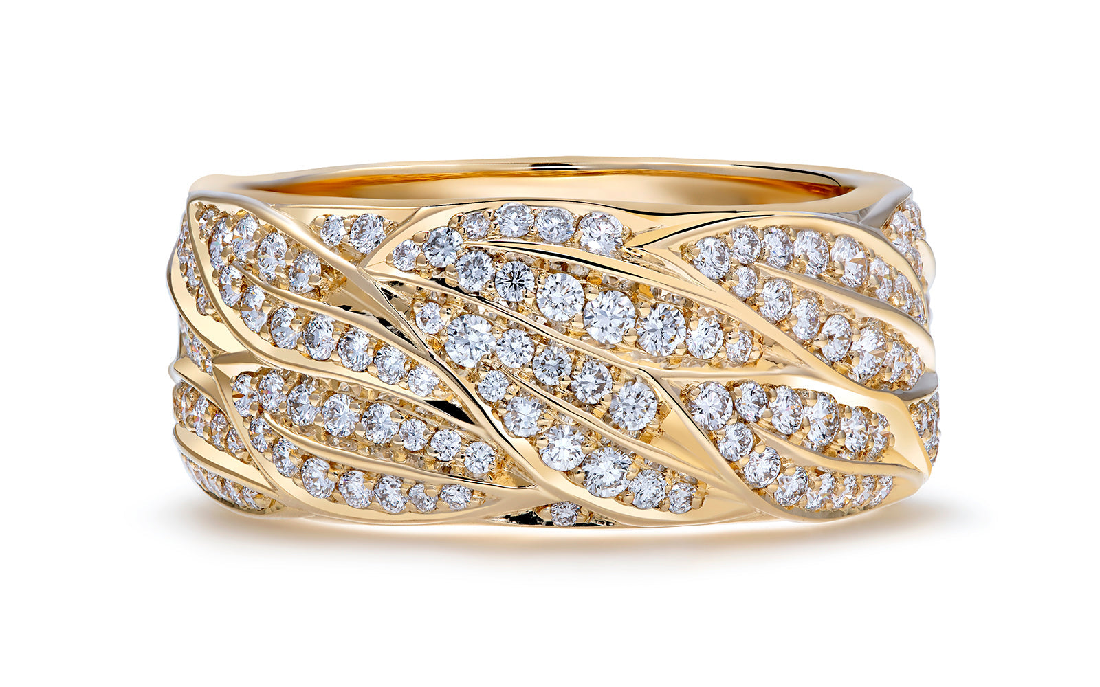 Vein 1.00ct D Flawless Diamanten Ring eingefasst in 18 Karat Gelbgold