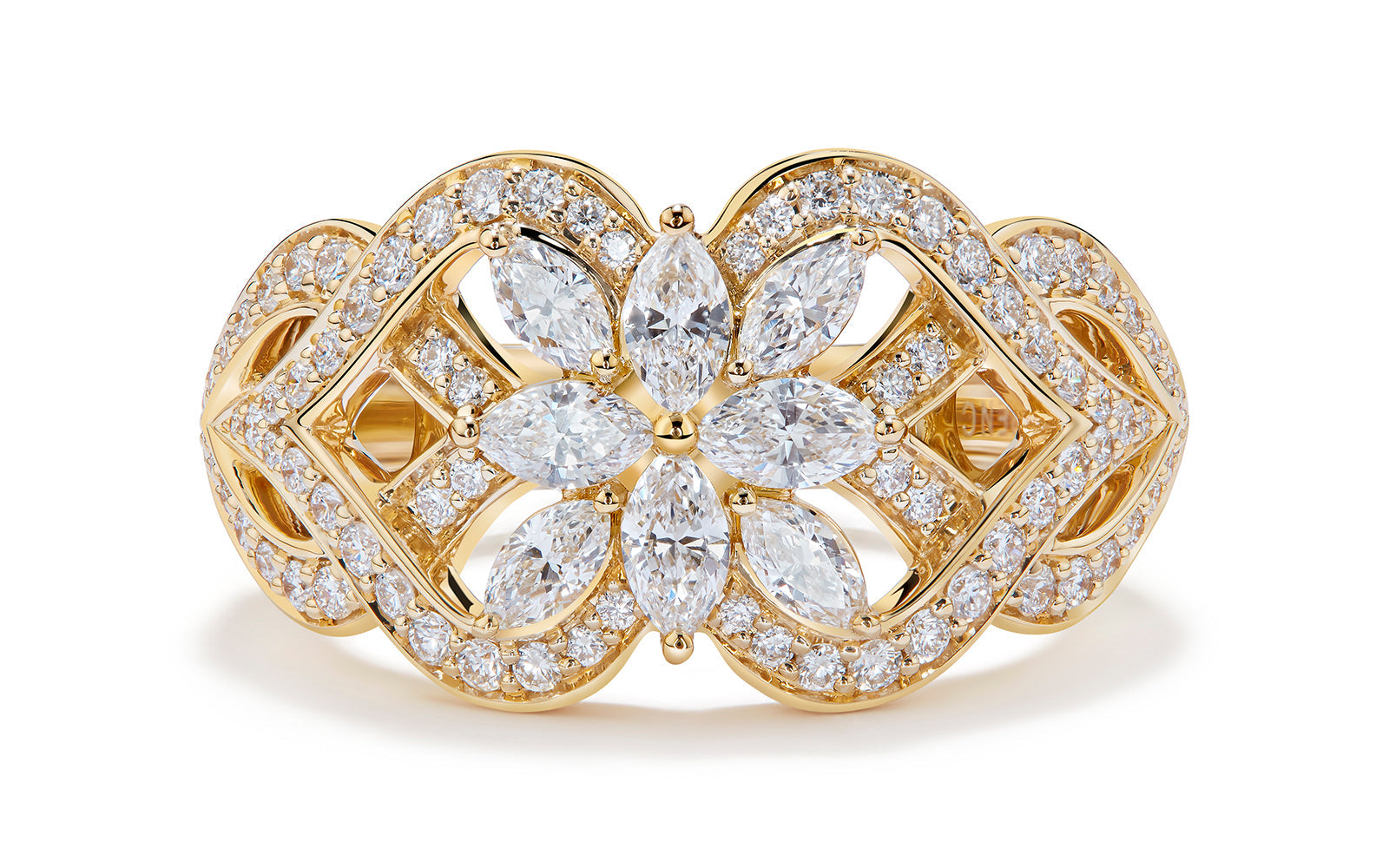 1.19ct D Flawless Diamanten Ring eingefasst in 18 Karat Gelbgold