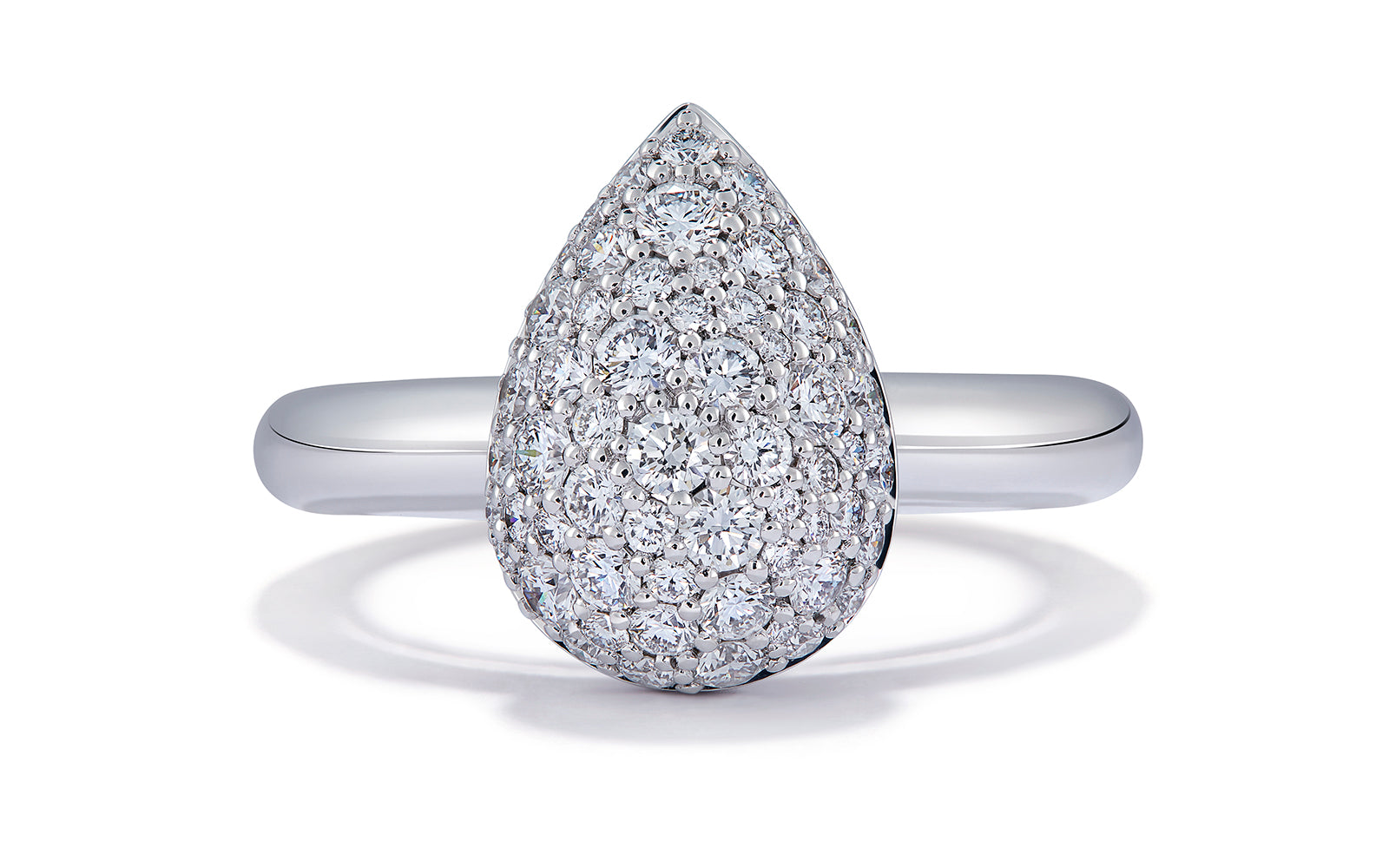 0.9ct D Flawless Diamanten Ring, eingefasst in 18 Karat Weissgold
