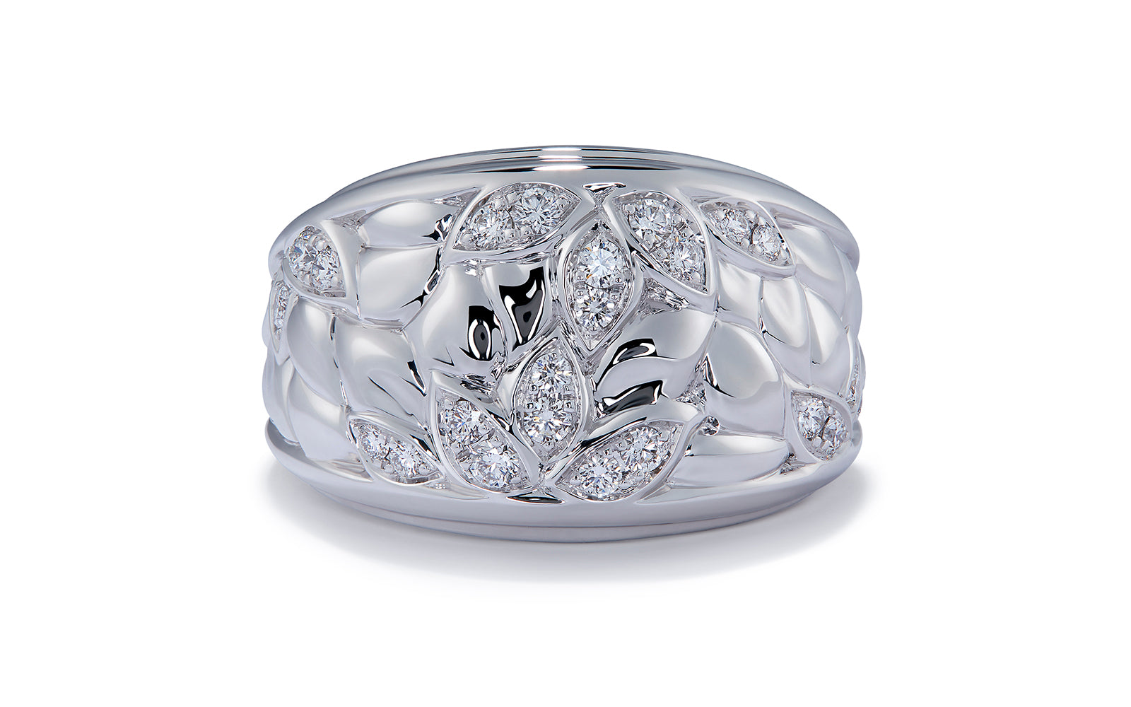 0.44ct D Flawless Diamanten Ring, eingefasst in 18 Karat Weissgold