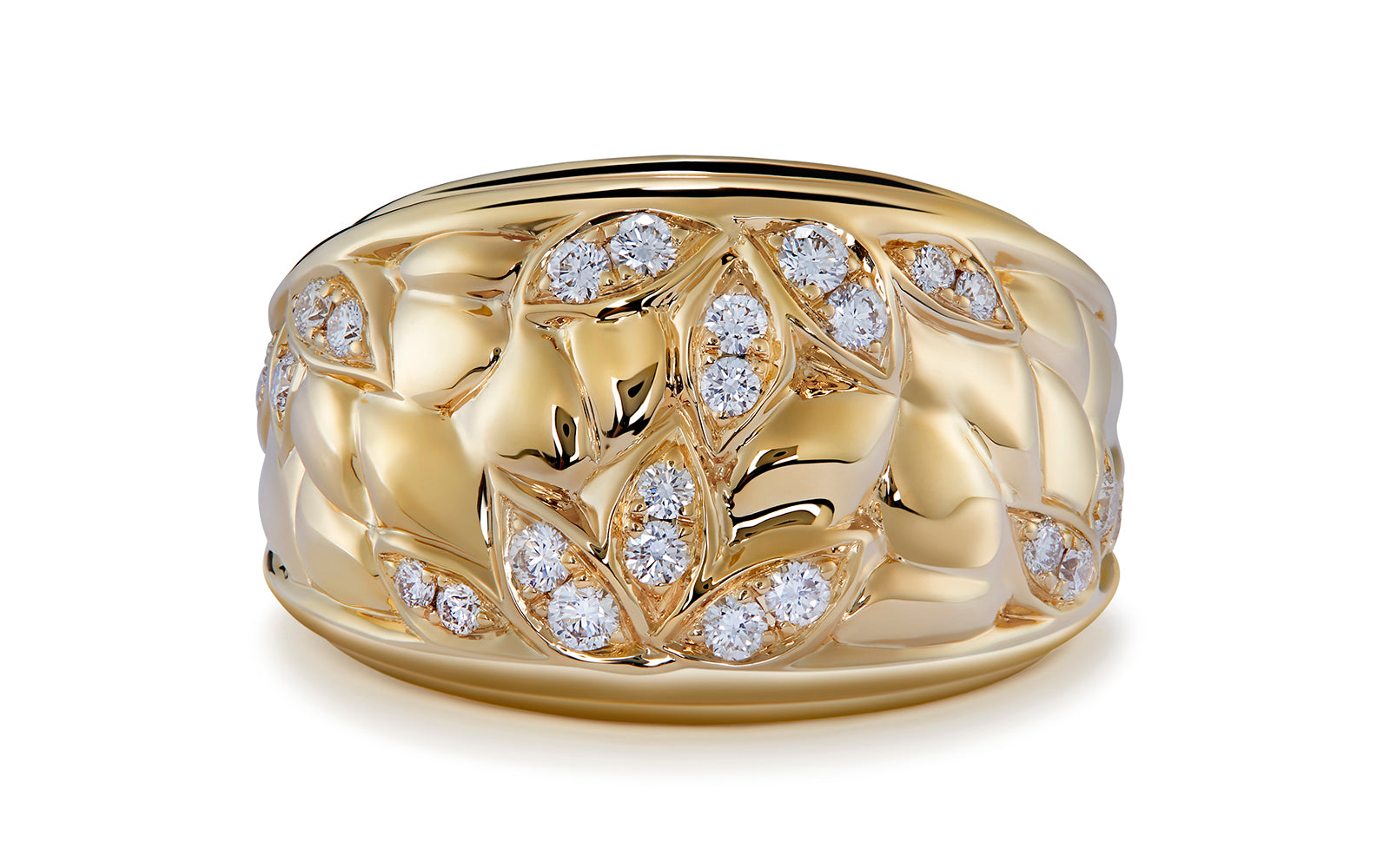 0.44ct D Flawless Diamanten Ring, eingefasst in 18 Karat Gelbgold