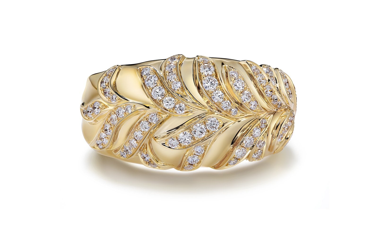D Flawless Diamanten Ring, eingefasst in 18 Karat Gelbgold